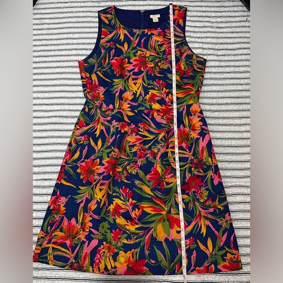 Never worn J. Crew Multi-Color Floral Canvas Dress size 8 - Picture 6 of 16